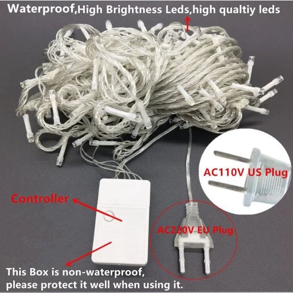 10M length Plug Led String Lights Fairy Lights 8 Modes Garland Holiday Lighting Christmas Lights Outdoor (2591L) - Image 9