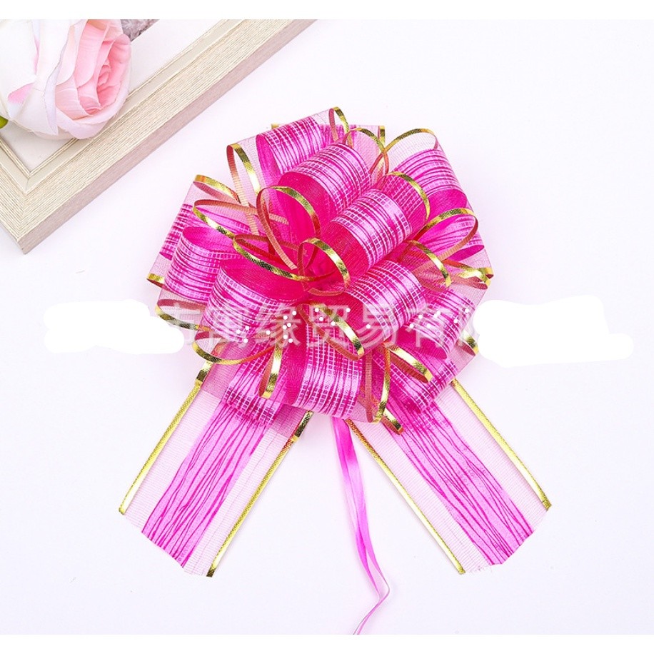 1pc Large Golden Pull Bow Tulle Ribbon Bows Wedding Party Cars Birthday Christmas Presents Gift Decoration(1872L) - Image 16