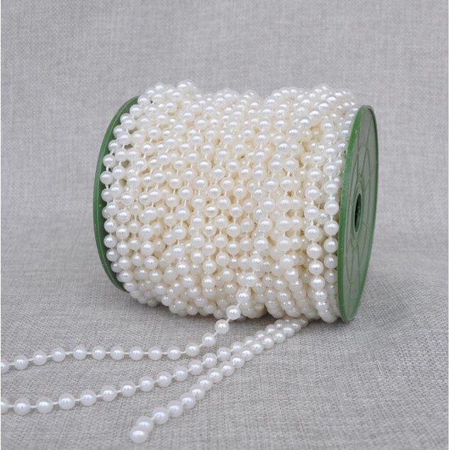 1 roll 4/6/8/10mm Imitation Pearl Beads Line Chain Trim pearls for crafts DIY Wedding Bride Bouquet Decoration(1998L) - Image 10