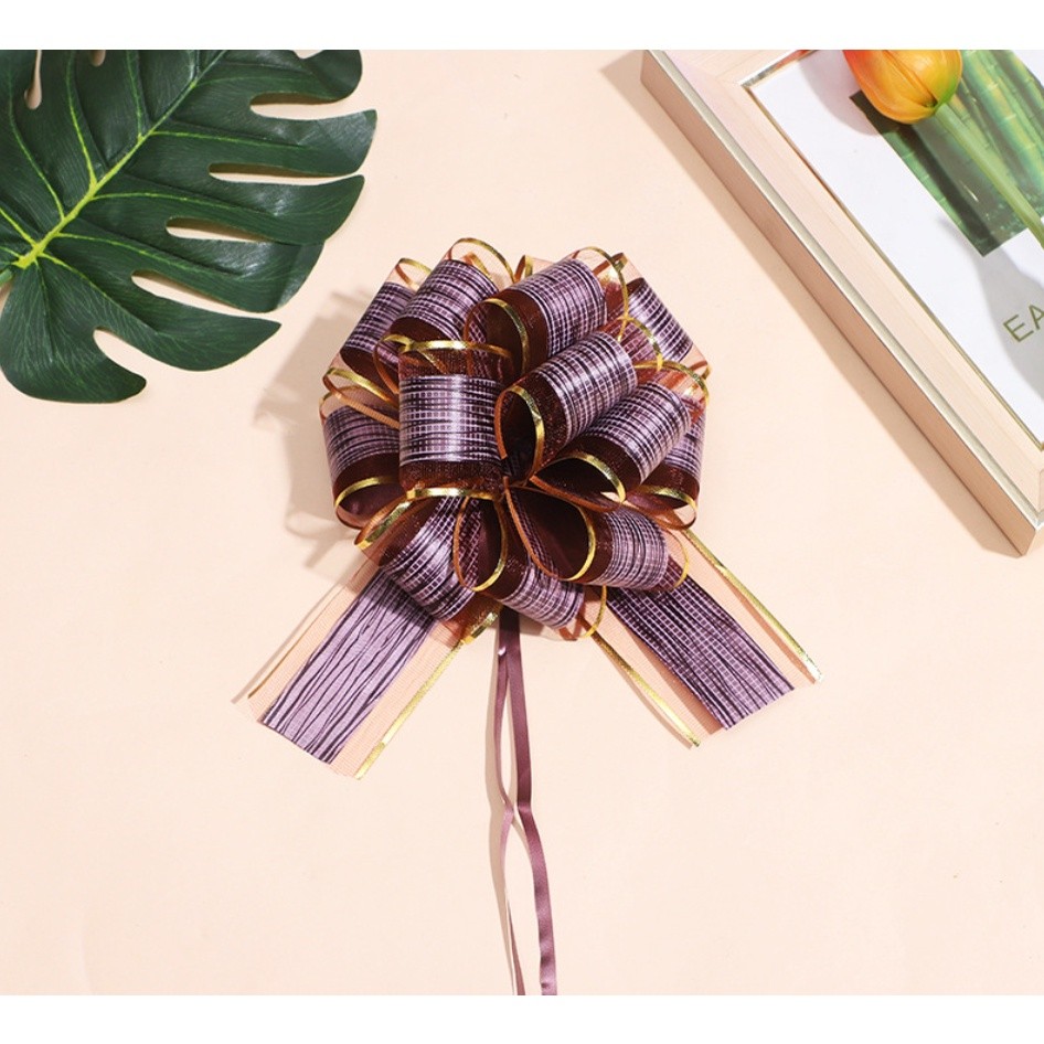 1pc Large Golden Pull Bow Tulle Ribbon Bows Wedding Party Cars Birthday Christmas Presents Gift Decoration(1872L) - Image 10