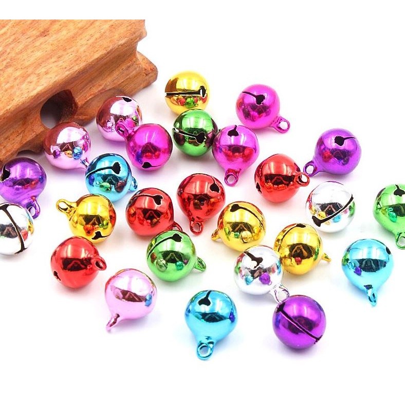 6/10/12/14mm Colorful Metal Jingle Bells Loose Beads Festival Party Decoration/Pet Christmas Tree DIY Crafts(1501L) - Image 2