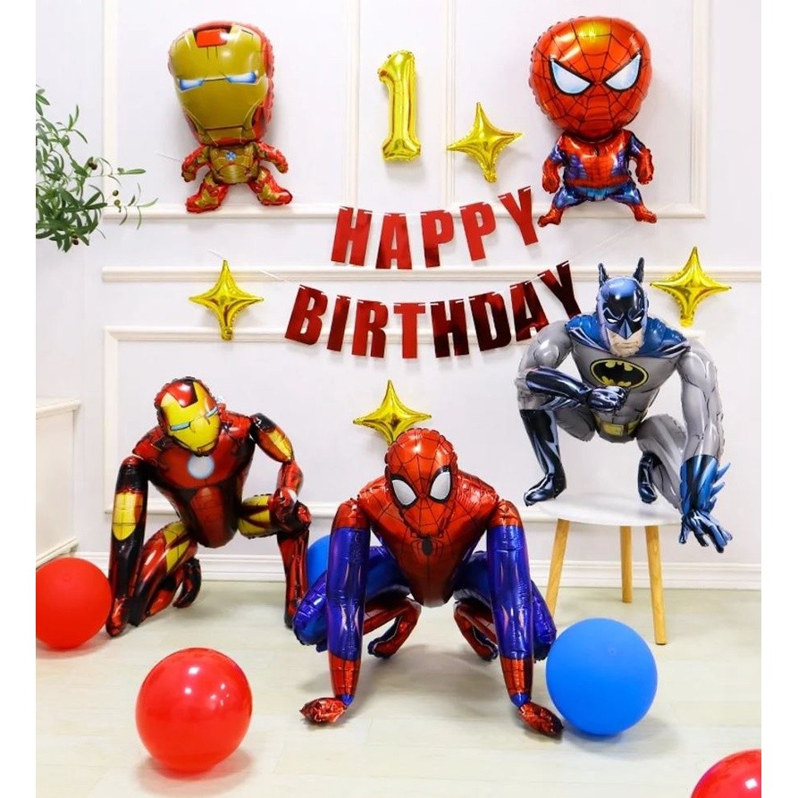 80cm x 48cm Aluminum Film Balloon Toys Stereo Spider Man Happy birthday party balloon decoration(261L) - Image 4