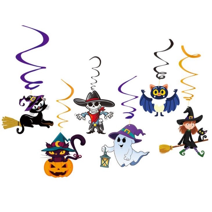 6Pcs Ceiling Hanging Swirl Decoration Halloween Party Decoration Horror House Festival Party Supplies(1481L) - Image 8
