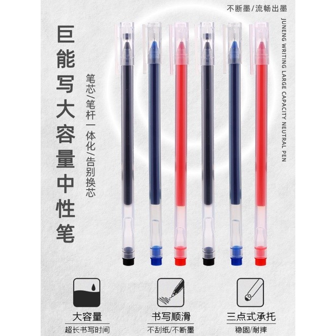 1pc 0.5mm Black Red Blue Gel Pens for Writing Office Accessories Stationery School Supplies Exam Signature 中性笔(2369L) - Image 3