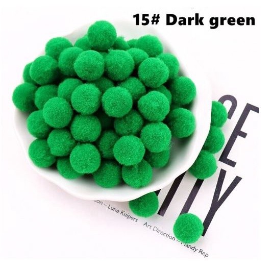 25mm (12pcs/pack) DIY Fluffy Soft Pompom Plush Pom Poms Ball Macaron Pompones Handmade Sewing Craft Kids Toy (2135L) - Image 7