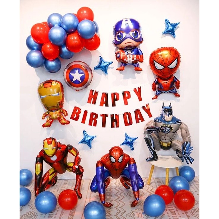 80cm x 48cm Aluminum Film Balloon Toys Stereo Spider Man Happy birthday party balloon decoration(261L) - Image 3