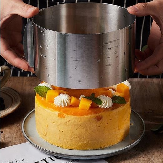 Stainless Steel 16~30cm Telescopic Mousse Ring, Rustproof With Scale Heightened Baking Cake Ring (2472L) - Image 2