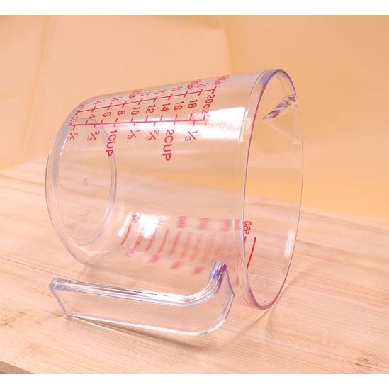600ml Measuring Cup Transparent Heat Resisting Plastic Milk Water Scale Measuring Jar Microwave Tool for Baking (2474L) - Image 4