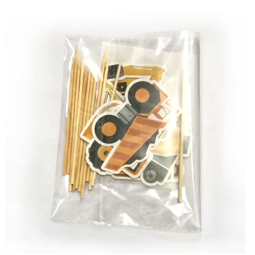 7/12pcs Construction vehicle excavator Cake Toppers for Boy`s Happy Birthday Party Cupcake Topper(1083L) - Image 6