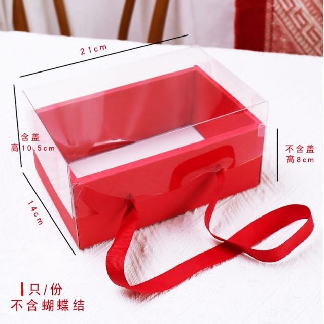 1pcs Red Transparent Box Birthday Wedding Party New Year Gift Handmade Cookies Candy Packaging Decoration (2677L) - Image 6