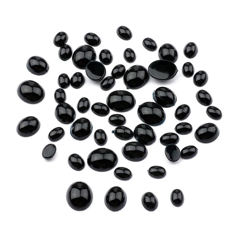 10/12/14/20mm Oval Flat Black Safety Nose Plastic Eyes For Teddy Bear Stuffed Toys Animal Scrapbooking Puppet(1510L) - Image 7