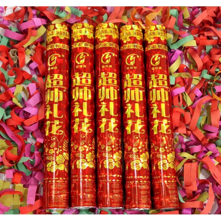 40cm Party Popper Color Paper Handheld Fireworks Wedding Party Bar Ktv Birthday New Year Celebration Spray(1238L)