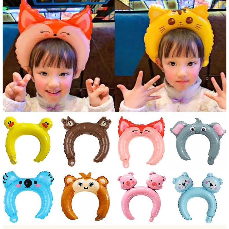 5pcs Cute Animal Foil Headband Balloon for Wedding Favors Children Birthday Party Decoration(427L)