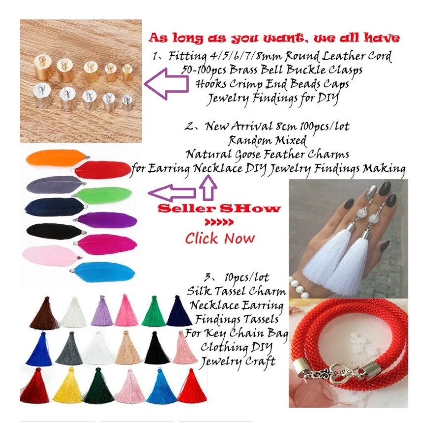 5pcs/lot Tassel Leather Cord End Crimp Caps Beads End Tip Cap For DIY Necklace Jewelry Making Findings砝码流苏帽(2508L) - Image 3