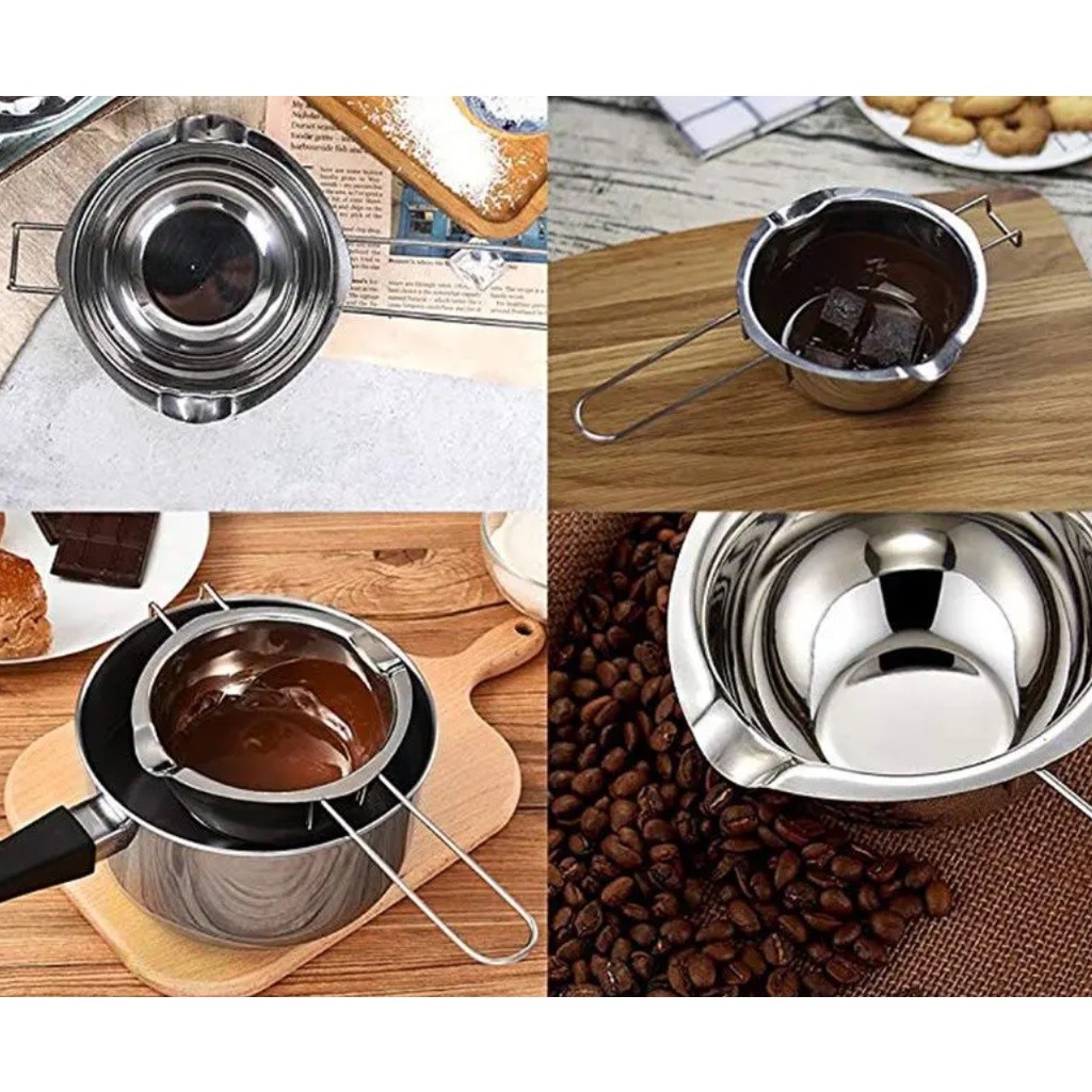 Wax Melting Pot Candle Soap Chocolate Butter Handmade Soap Tool Supplies for Durable Washable Reusable不锈钢隔水融化碗(2717L) - Image 4