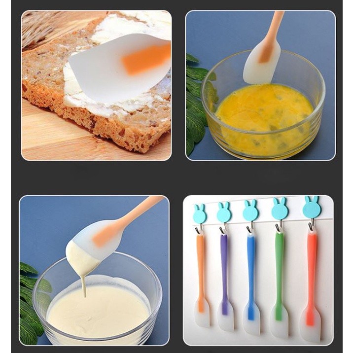 1PCS Silicone Scraper Cream Scraper Cake Scraper Baking Tool Semi Transparent Handle High Temperature Resistant (2440L) - Image 6