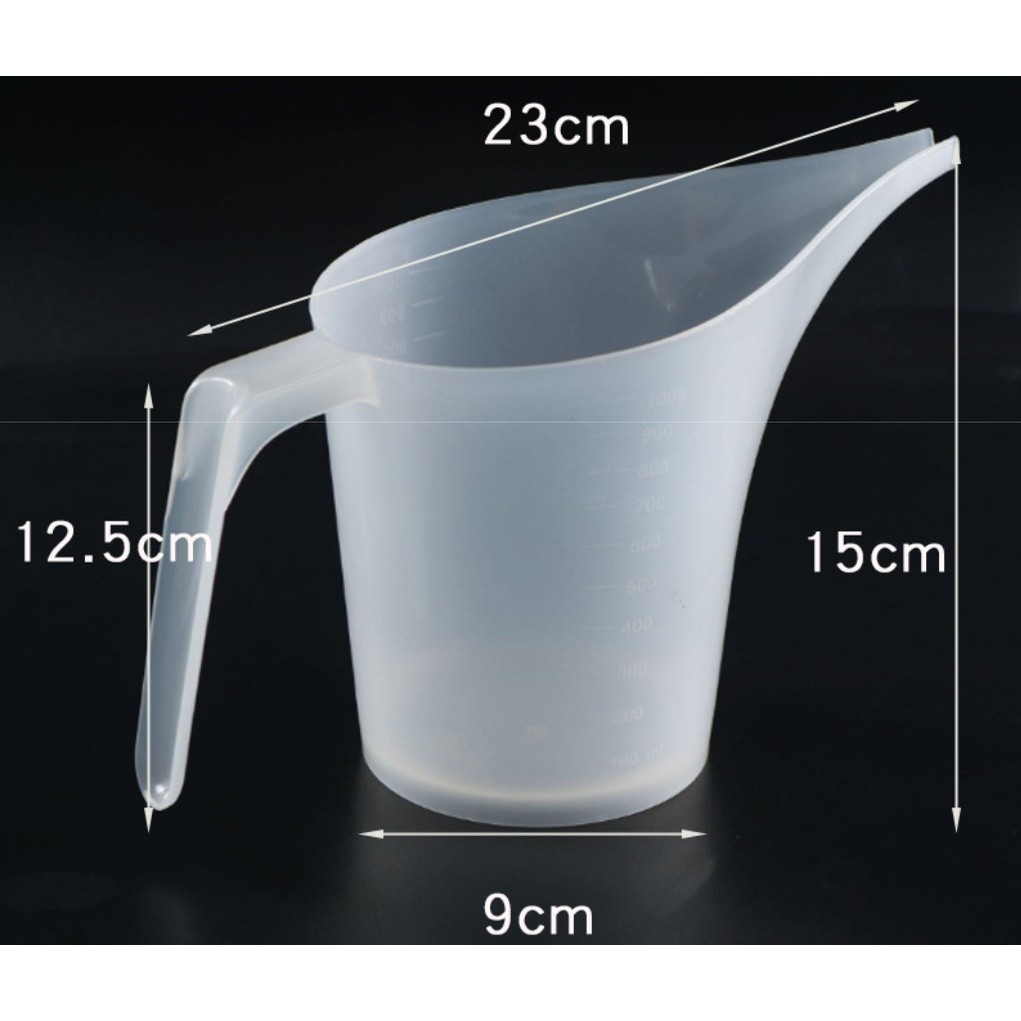 1pc 1000ML Tip Mouth Measuring Cups Plastic Graduated Funnel Pitcher Jug Long Spout Liquid 长嘴量杯带刻度厨房烘焙工具(2716L) - Image 10