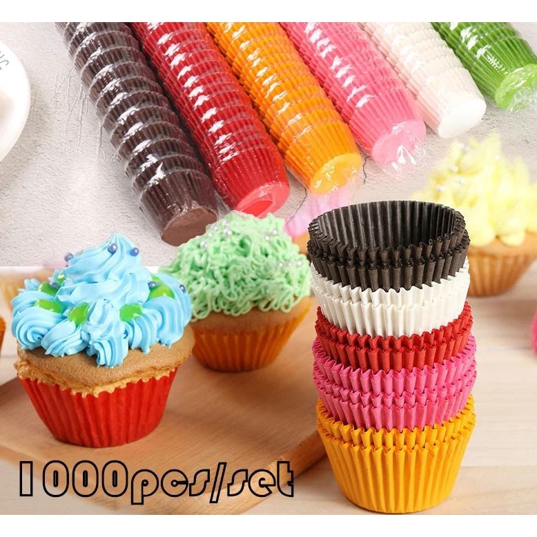 500PCS Cake Paper Cups Chocolate Paper Liners Cupcake Wrappers Muffin Cases Baking Cup Cake Liner Pastry Tools(2754L)