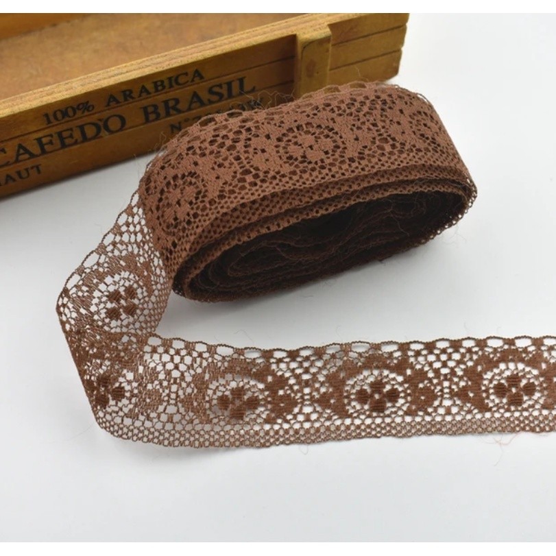 1yard 3.7cm high quality White lace ribbon/width 37mm, diy clothing, dress, jewelry and other accessories 镂空蕾丝花边 (475L) - Image 9