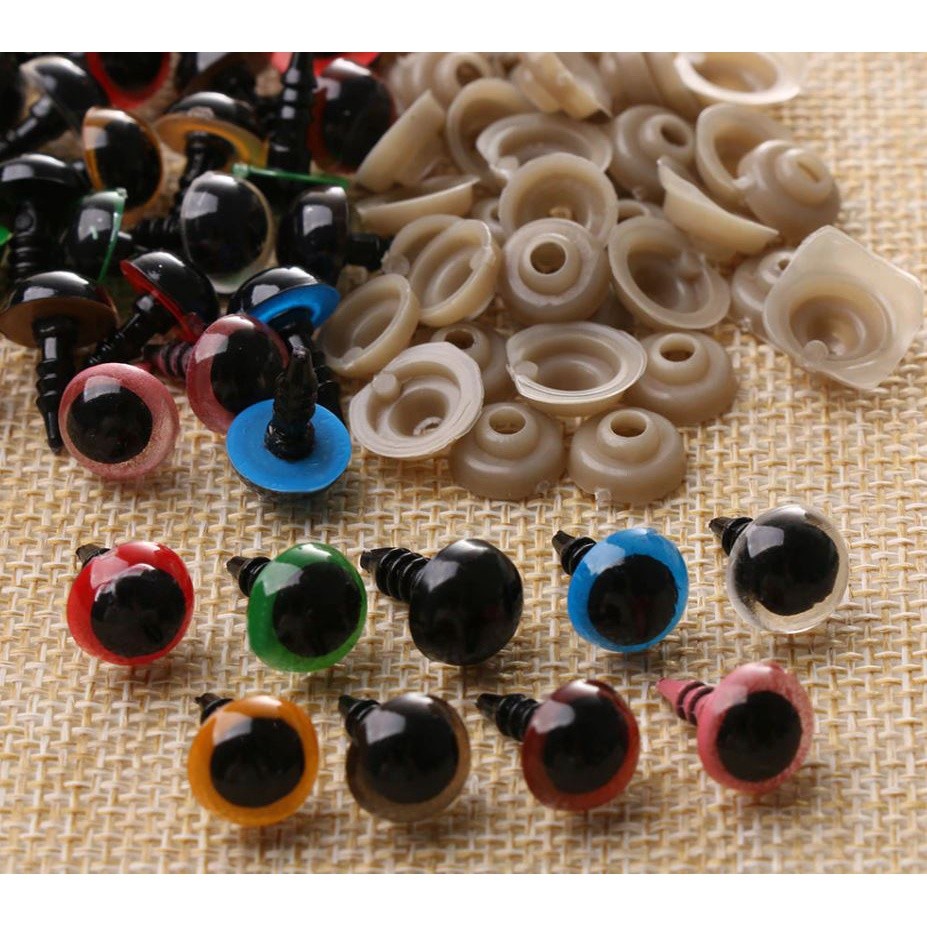 20pcs 8mm Plastic Safety Eyes for DIY Crafts Bear Animal Dolls Puppet Accessories Stuffed Toys Parts(1504L) - Image 2