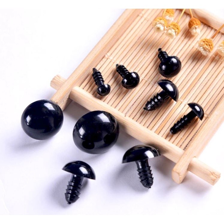 6/8/10/12mm DIY Black Plastic Safety Eyes Toy For Teddy Bear Doll Accessories Animal Making Craft (1458L) - Image 3