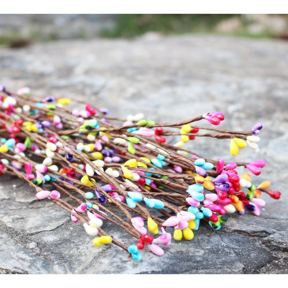 1pc 40cm Rattan Artificial Flower Wreath Small Berry Seed Berry Garland for DIY Banquet Wedding Party(857L) - Image 8