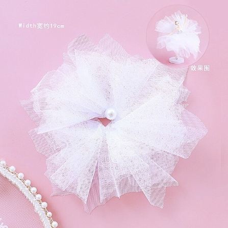 Romantic Chiffon Yarn skirt Ballet Girls Lace Flower Acrylic Cake Topper Happy Birthday Wedding Party Decoration(800L) - Image 11