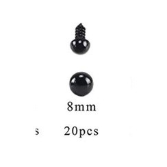 6/8/10/12mm DIY Black Plastic Safety Eyes Toy For Teddy Bear Doll Accessories Animal Making Craft (1458L) - Image 8