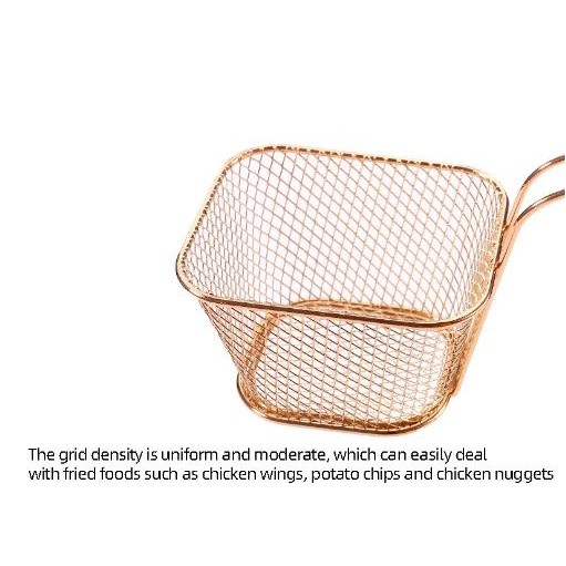 French Fries Basket Portable Stainless Steel Chips Mini Frying Basket Strainer Fryer Kitchen Cooking Basket Acces(2476L) - Image 5