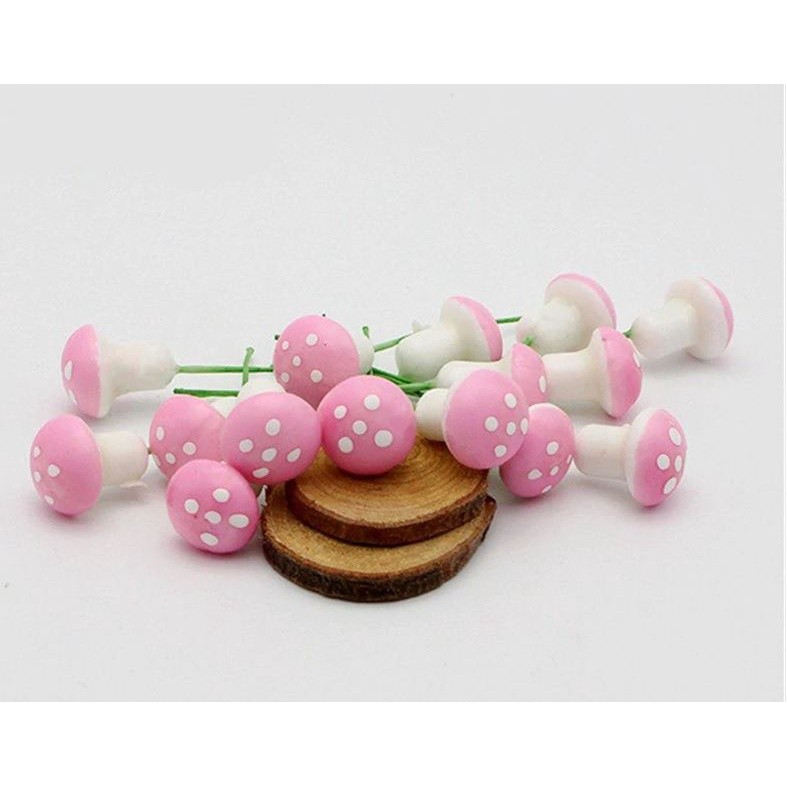 20/35mm Multi color Mini Mushroom Garden Ornament Miniature Plant Pots Fairy DIY Dollhouse 泡沫小蘑菇 (1181L) - Image 12