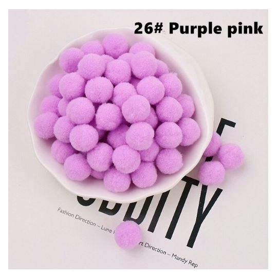 25mm (12pcs/pack) DIY Fluffy Soft Pompom Plush Pom Poms Ball Macaron Pompones Handmade Sewing Craft Kids Toy (2135L) - Image 17