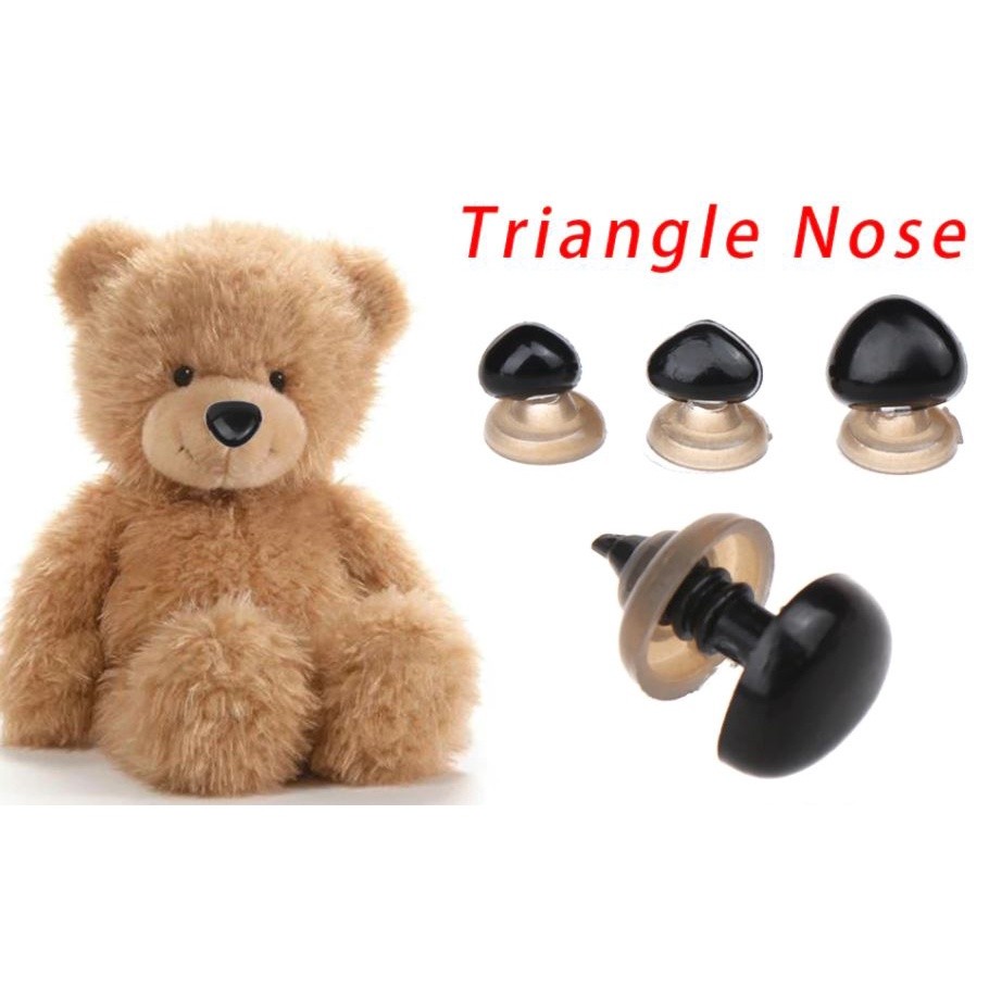 10PCS12*14mm Plastic Triangle Noses Velvet Nose Doll Craft Button Bear Plush Toys Animal DIY Making Dolls(1459L) - Image 3