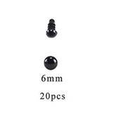 6/8/10/12mm DIY Black Plastic Safety Eyes Toy For Teddy Bear Doll Accessories Animal Making Craft (1458L) - Image 7