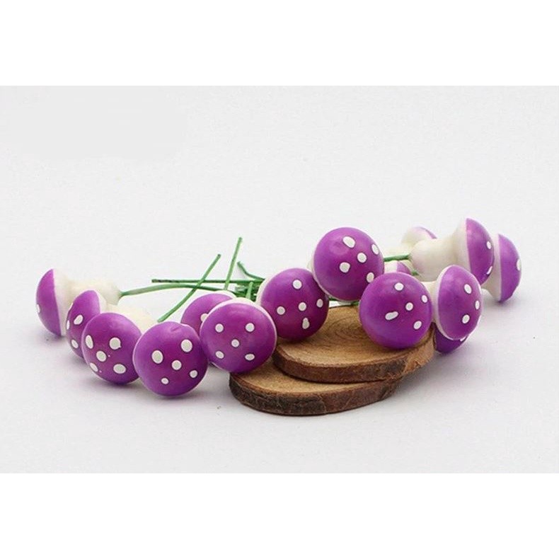 20/35mm Multi color Mini Mushroom Garden Ornament Miniature Plant Pots Fairy DIY Dollhouse 泡沫小蘑菇 (1181L) - Image 14