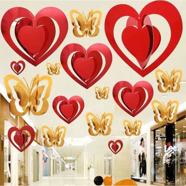 Twinkle Little Star Themed Party 3D Champagne Gold Hollow Star Garlands Hanging Decoration for Birthday (1237L) - Image 3