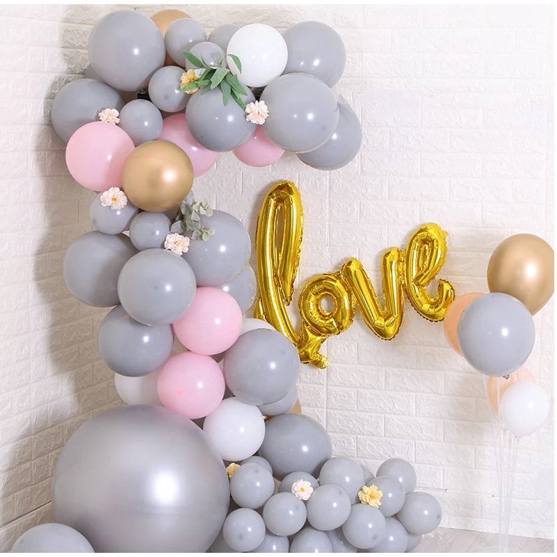 5inch 12inch 18inch Grey Balloons Round Latex balloons Arch Baby Shower Wall Backdrop Decoration(686L) - Image 2