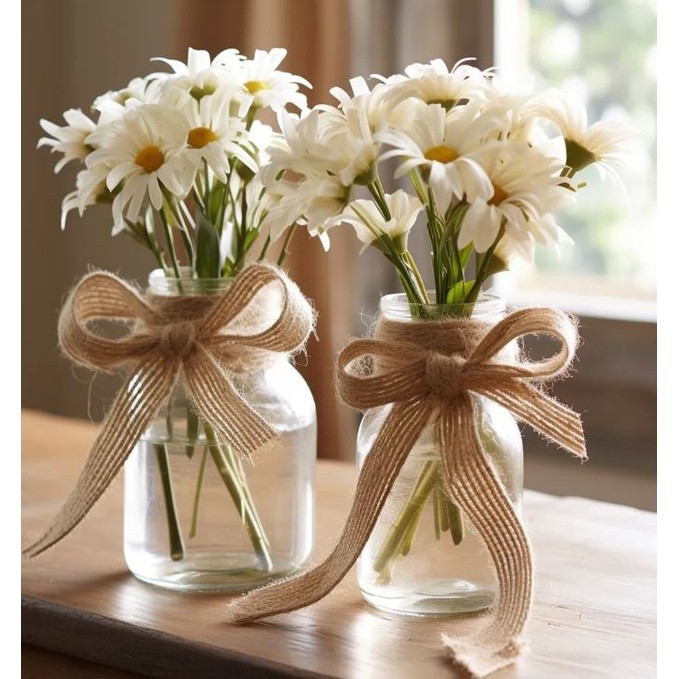 1cm/2cm Natural Vintage Jute Burlap Ribbon Roll Yellow Linen Rope DIY Decorative Party Bow Christmas Handmade (2496L)
