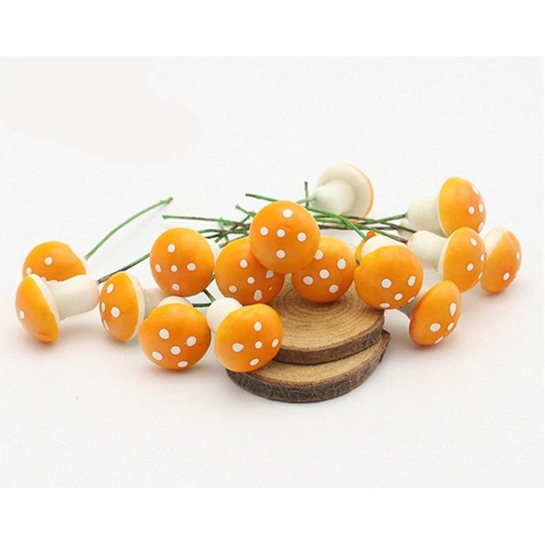 20/35mm Multi color Mini Mushroom Garden Ornament Miniature Plant Pots Fairy DIY Dollhouse 泡沫小蘑菇 (1181L) - Image 11