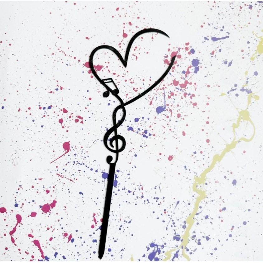 Tone Piano Acrylic Cake Insert New Music Note Acrylic Cake Gift Card Acrylic Party Decoration Supplies(1630L) - Image 10