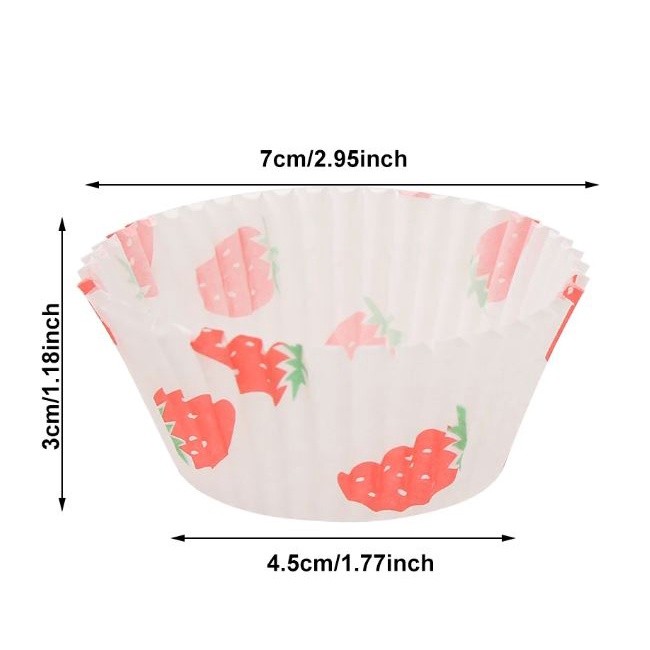 100pcs Cake Cups Printed Cake Paper Baking Greaseproof Paper Cake Cup DIY Cake Mold Household Kitchen Bakeware(2547L) - Image 6
