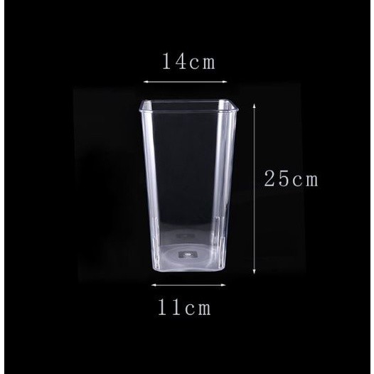 Transparent Square Circular PE Flower Basket potted Planter (2759L) - Image 12