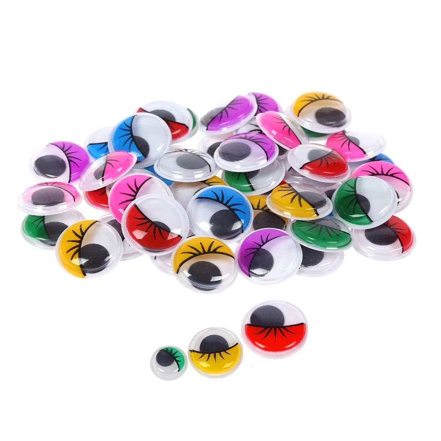 8-24mm Googly Eyes Self-adhesive Plastic Eyelash Eye Wobbly Googly Eyes DIY Sewing Crafts scrapbooking(1169L) - Image 2