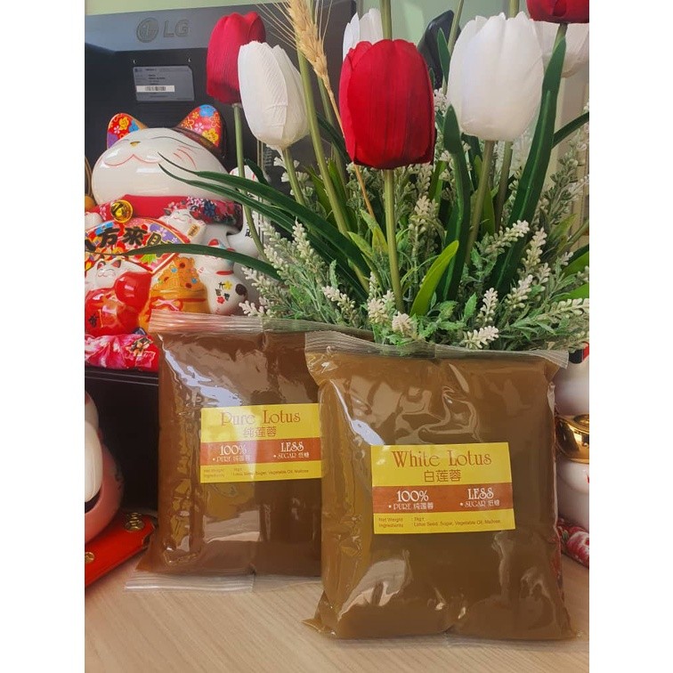 Mooncake Lotus/White/Red Bean/Pandan/Green Tea Lotus1kg~Mooncake Filling Low Sugar100% Pure月饼低糖莲蓉/白莲蓉/红豆/裴翠/绿茶馅料(2363L)