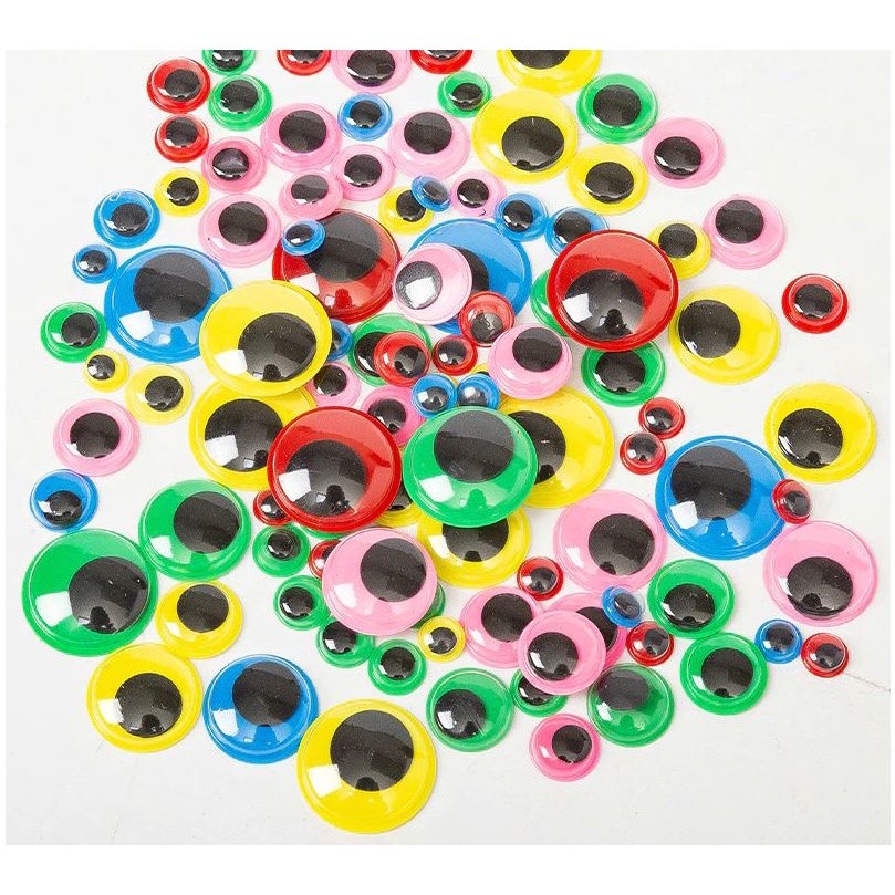 8-24mm Googly Eyes Self-adhesive Plastic Eyelash Eye Wobbly Googly Eyes DIY Sewing Crafts scrapbooking(1169L) - Image 3