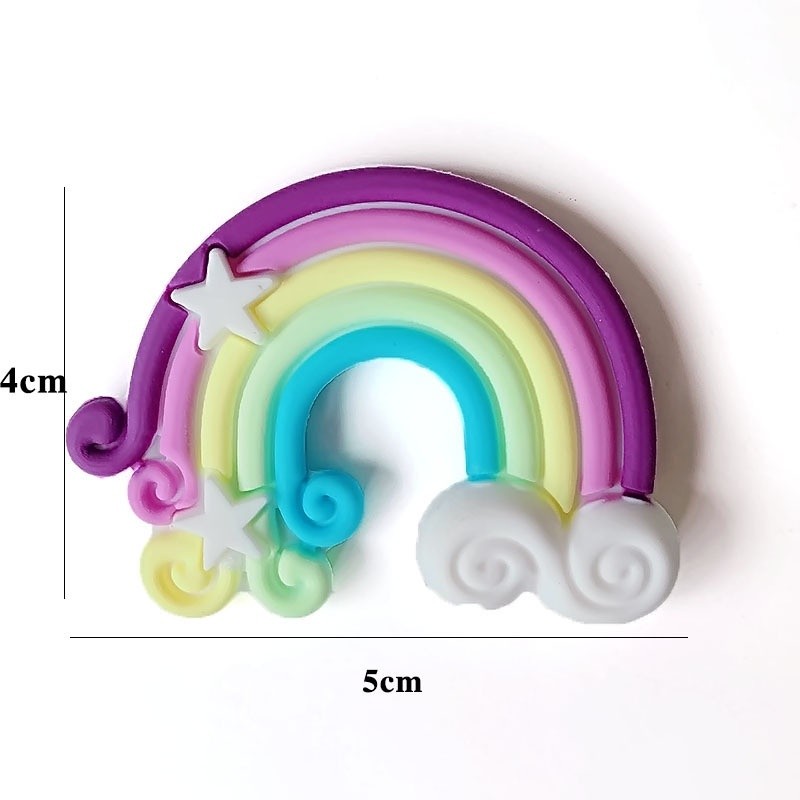 Mini Cute Rainbow/beauty girl taking balloon Cake Topper Unicorn Birthday Party Supplies Gift Rainbow Cake Topper(1251L) - Image 20