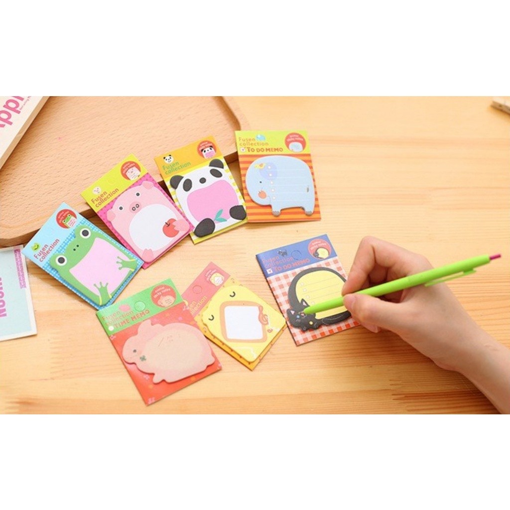 20/30pcs Cartoon Animals Cute Sticky Notes Note Paper Creative Bookmark Self-Adhesive Note Paper School 可爱便签本子(2378L) - Image 9