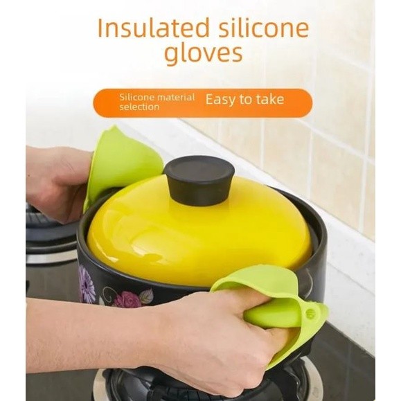 1pc Oven Mitts Silicone Anti-scald Pot Holder Potholders Microwave Oven Gloves for Baking Kitchen Tools (2755L) - Image 4
