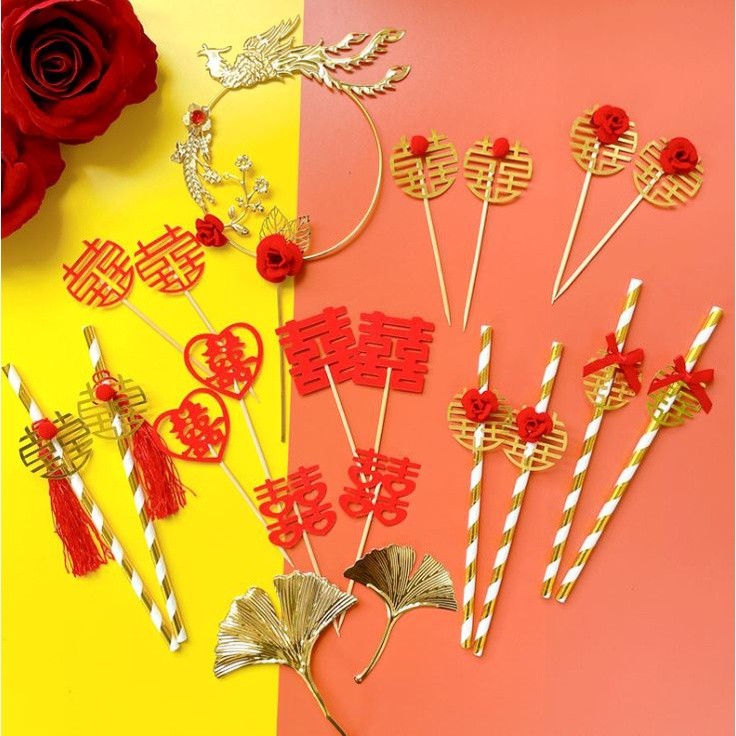 Chinese style birthday King Queen Acrylic Cake Topper Cartoon Girls Boy Happy Birthday Cake Topper(947L) - Image 9