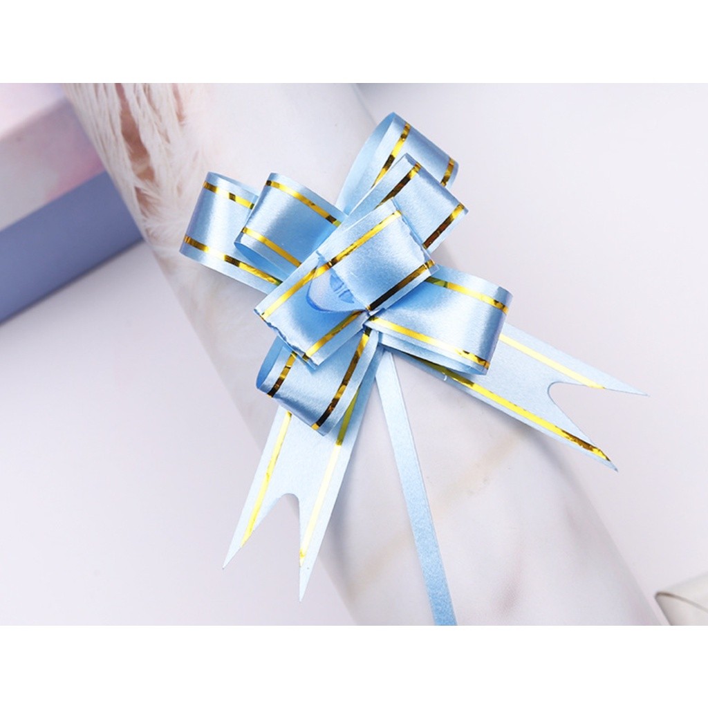10pcs 1.5cm Pull Bows Flower Ribbon For Wrapping Gift Decorate Wedding Car Party Christmas Birthday 小号手拉花(468L) - Image 20