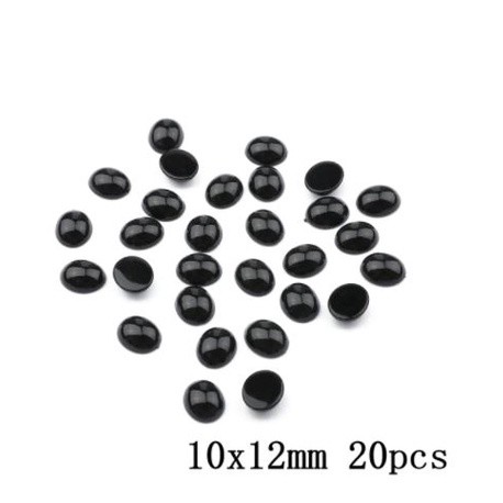 10/12/14/20mm Oval Flat Black Safety Nose Plastic Eyes For Teddy Bear Stuffed Toys Animal Scrapbooking Puppet(1510L) - Image 6